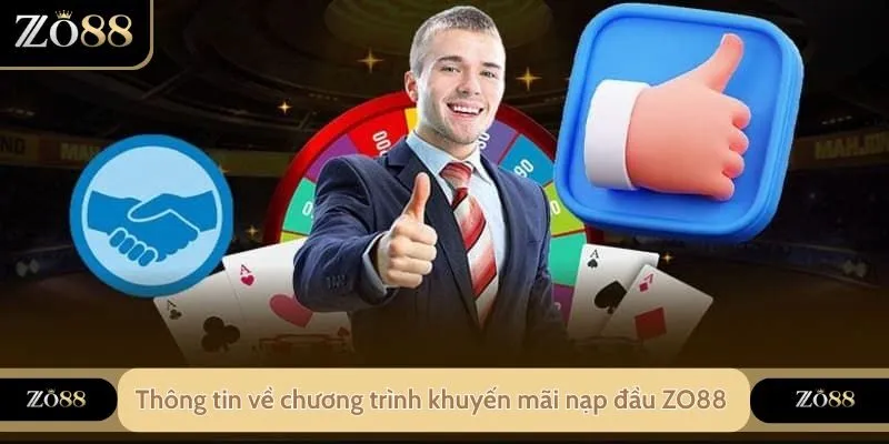 Thông tin cho người chơi về chương trình khuyến mãi nạp đầu ZO88
